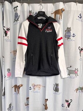 NHL Washington Capitals Gray Pullover with Red Trim